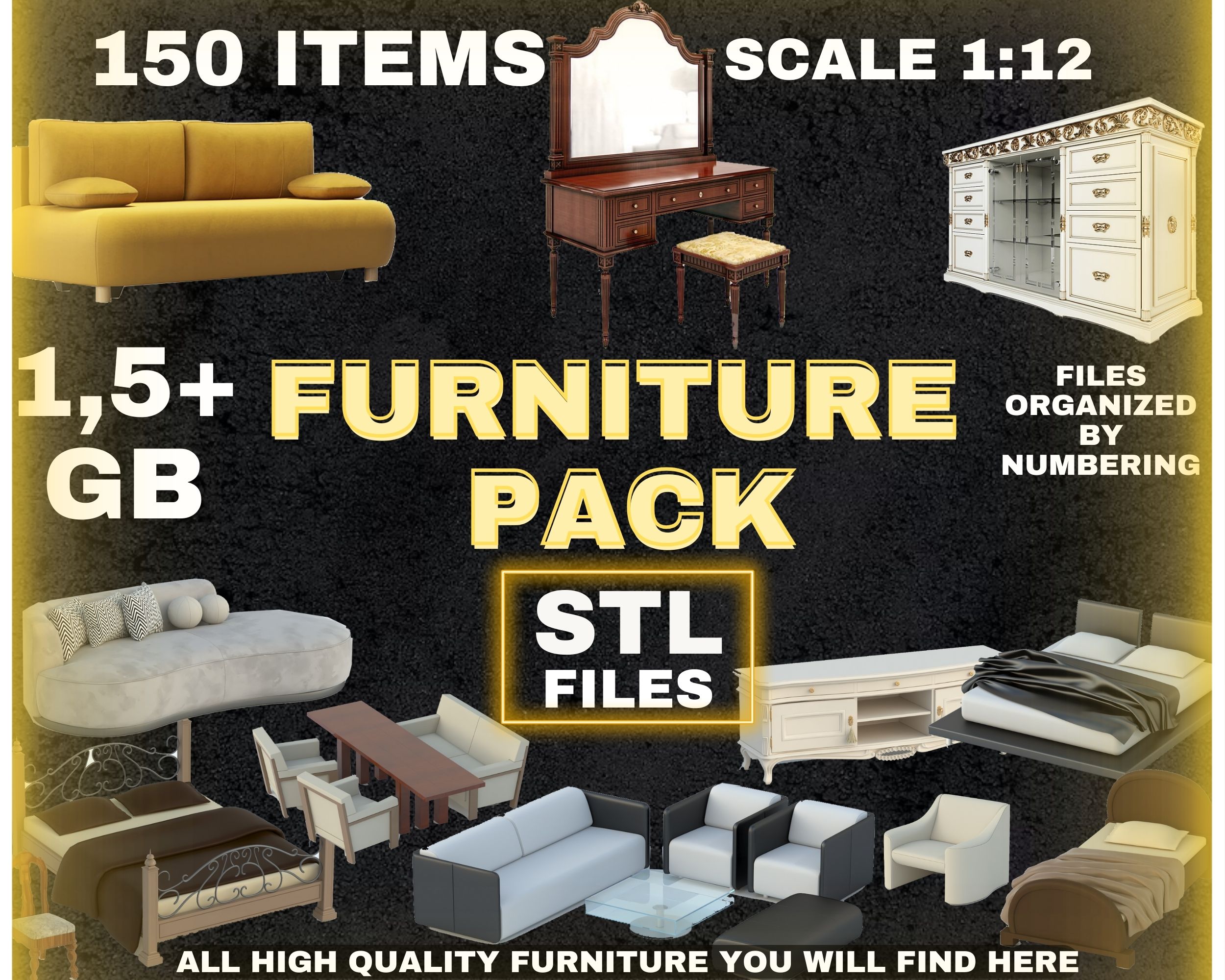 1:12 Scale Miniature Refrigerator STL File